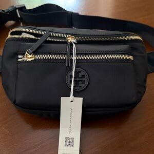Tory Burch Black Nylon Belt Bag NWT
